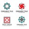 Set of logos of ceramic tiles. Vector illustration