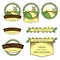 Set of logos, icons, nameplates for food. Natural, fresh quality
