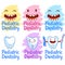 Set of logos for pediatric dentistry