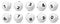 Set of Lottery Black and White Number Balls 0-9