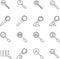 Set of loupe line vector icons.