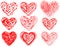 Set of love hearts, vector