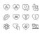 Set of Love icons, such as Be good, Break up, Friends chat. Vector