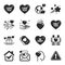 Set of Love icons, such as Only you, Friends couple, Heart symbols. Love him, Be sweet, Hold heart signs. Vector