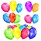 Set of low polygonal balloons