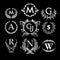 Set of luxury monograms for design projects