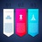 Set Macaron cookie, Mannequin and Eiffel tower. Business infographic template. Vector