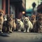 set of mafia gang cats background