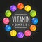 Set of main vitamin icons