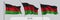 Set of Malawi waving flag on isolated background vector illustration