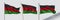 Set of Malawi waving flag on isolated background vector illustration
