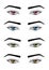 Set of male anime style eyes