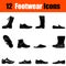 Set of man\'s footwear icons