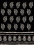 Set of mandala bandana paisley damask metalic white on black background Mandala with floral seamless repeat pattern for garment