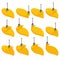 Set of Mango Tropical Fruit Slice with fork Isolated