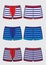 Set of mans underpants. Striped pattern variants sketch