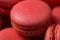 Set of Many tasty macarons purple pink. Neural network AI generated