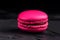 Set of Many tasty macarons purple pink. Neural network AI generated