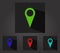 Set of map markers icons illustrated