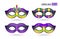 Set of Mardi gras masks