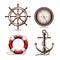 Set of marine symbols