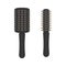Set of massage brushes for hair. Two combs for hair on white background.