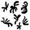 Set of Matisse organic shapes, splashes icons isolated