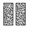 A set of mazes. Game for kids. Puzzle for children. Labyrinth conundrum. Find the right path. Vector illustration