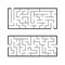 A set of mazes. Game for kids. Puzzle for children. Labyrinth conundrum. Find the right path. Vector illustration