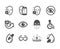 Set of Medical icons, such as Clean skin, Face recognition, 24 hours. Vector