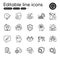 Set of Medical outline icons. Contains icons as Vaccine message, Clean hands and Shield elements. For website. Vector