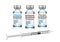 Set of medical vials placebo, antibiotic, panacea