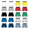 Set of men boxer shorts. Underpants isolated on white background