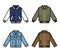 Set of mens jackets