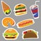 Set menu for fast food restaurants and fast food