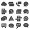 Set of Message Related Vector Icons isolated vector illustration