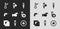 Set Meteorology thermometer, Digital, Medical, Fahrenheit, Sun, and Checking body temperature icon. Vector