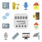 Set of Meter, Panel, Dashboard, Remote, Voice control, Automation, Thermostat, Doorbell, Temperature, editable icon pack