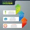 Set Microphone, Music streaming service and Stereo speaker. Business infographic template. Vector