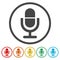 Set of microphones - music - microphone icon