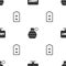 Set Military army, Hand grenade and rank on seamless pattern. Vector