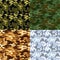 Set of military camouflage seamless patterns