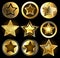 Set of military gold stars