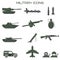 Set of military icons.