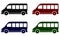 Set of minibus icons