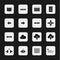 Set of minimal black and white icons focused on networking