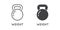 Set of Minimal Weight and Scales Related Vector Line Icons. Perfect Pixel. Outlined and Filled