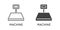 Set of Minimal Weight and Scales Related Vector Line Icons. Perfect Pixel. Outlined and Filled