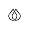 set of minimalist Water Drop Logo vector icon illustration