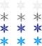 Set of minimalistic christmas snowflakes